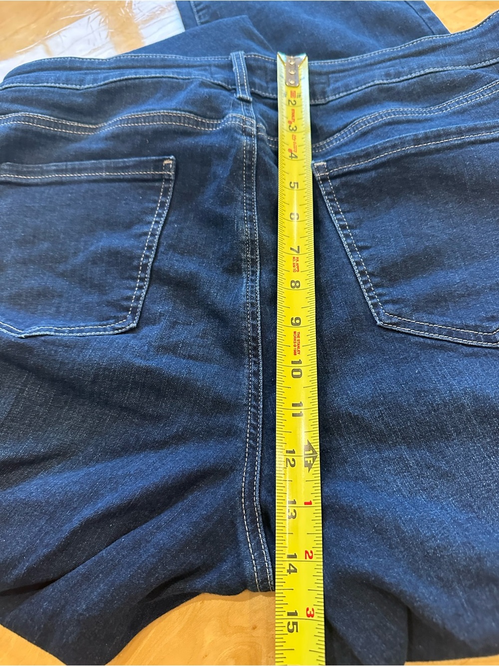 EUC-NYDJ MARILYN STRAIGHT 14P-Indigo Denim Jeans with Branded Button - Picture 8 of 10